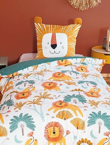 Parure de lit enfant Lion - 100% polyester 72g/m²