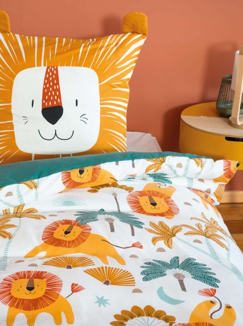Parure de lit enfant Lion - 100% polyester 72g/m² - Kiabi