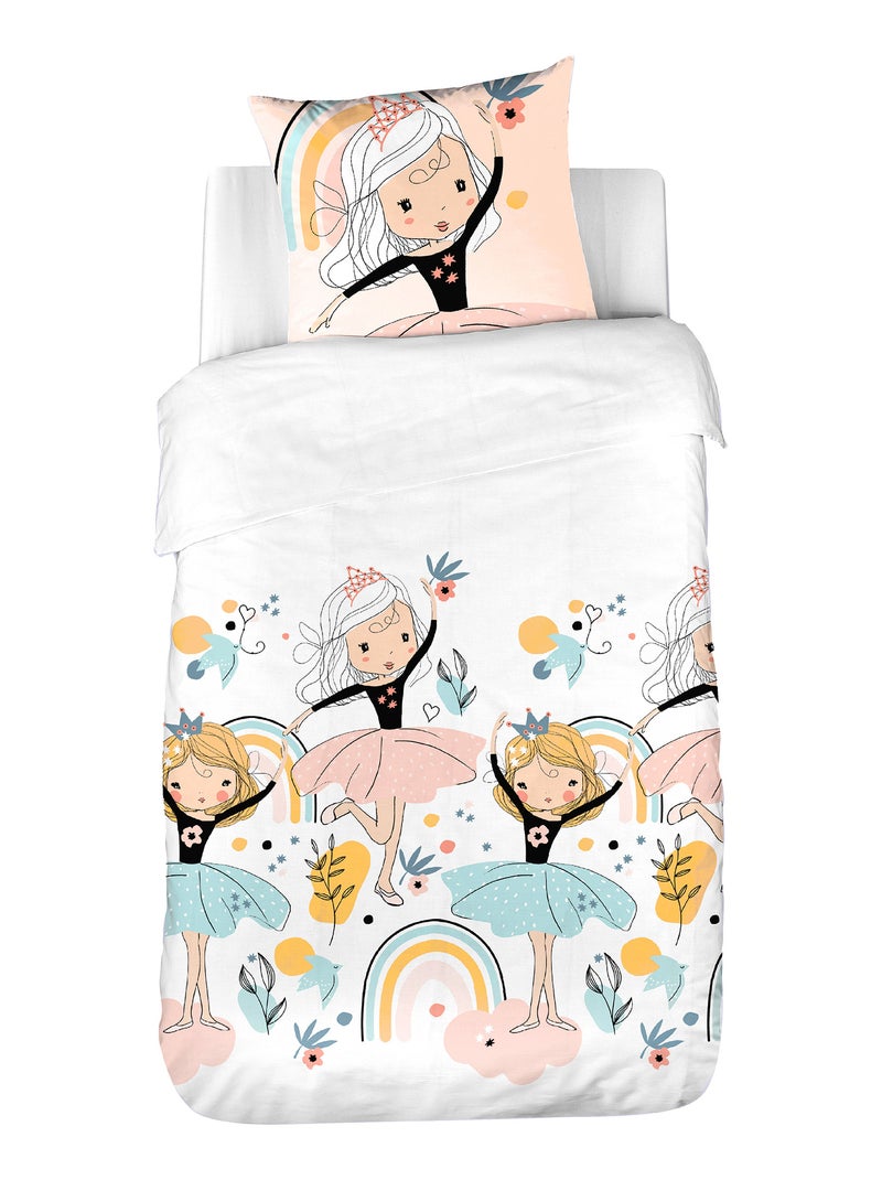 Parure de lit enfant LOLA en coton BCI adouci Blanc - Kiabi
