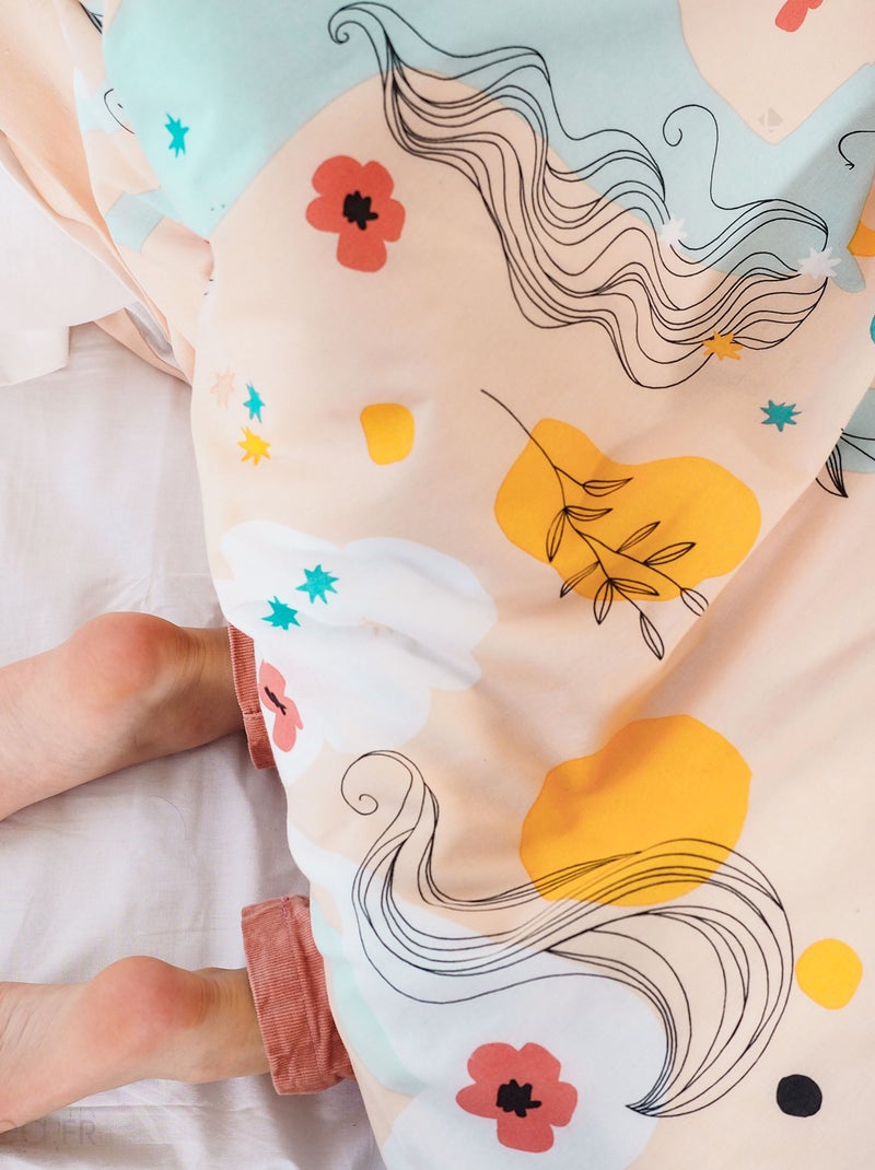 Parure de lit enfant LOLA en coton BCI adouci Blanc - Kiabi