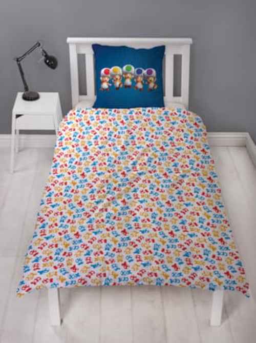 Parure de Lit Enfant Mario, Microfibre Oeko-Tex, Imprimée Réversible, Lit 1 place, PRINCESSE PEACH - Kiabi