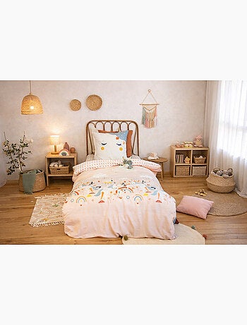 Parure de lit enfant microfibre fee, 140x200cm - 140x200 / rose
