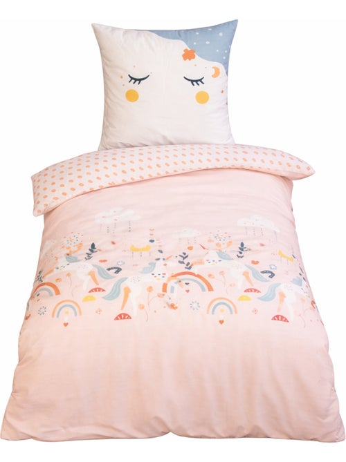 Parure de lit enfant microfibre FEE, 140x200cm - 140x200 / Rose - Kiabi Parure de lit enfant microfibre FEE, 140x200cm - 140x200 / Rose - Kiabi