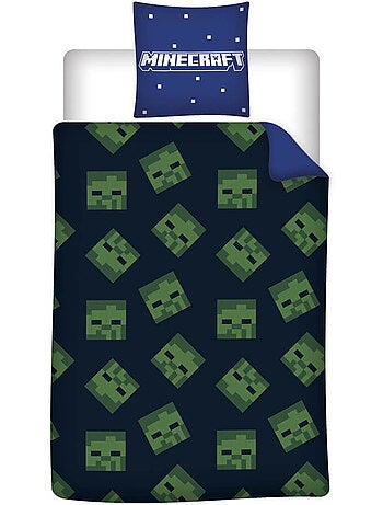 Parure de Lit Enfant Minecraft 140x200 cm + Taie 65x65 cm Polycoton