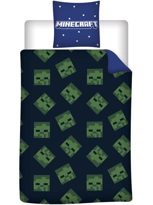 Parure de Lit Enfant Minecraft 140x200 cm + Taie 65x65 cm Polycoton - Kiabi