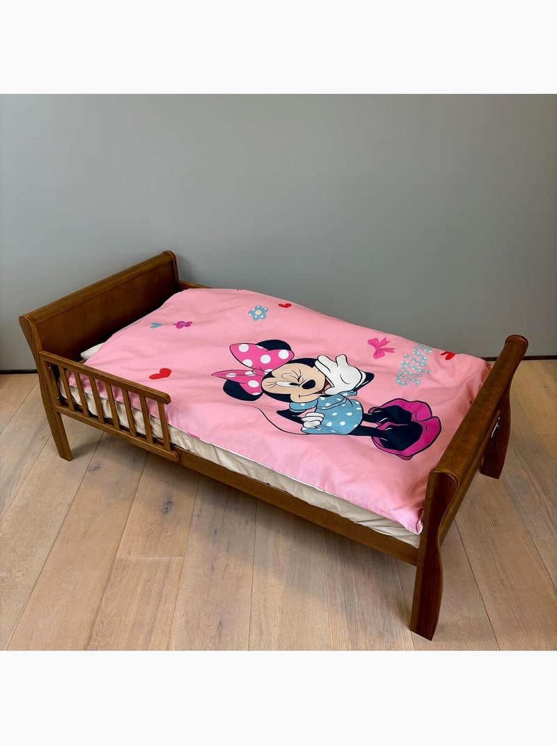 Parure de lit enfant Minnie avec cœurs réversible – 100% coton Rose - Kiabi