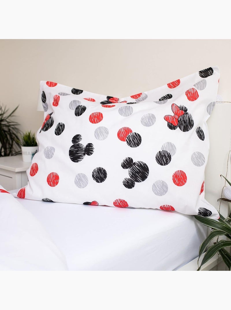 Parure de lit enfant Minnie avec Mickey réversible – 100% coton Blanc - Kiabi