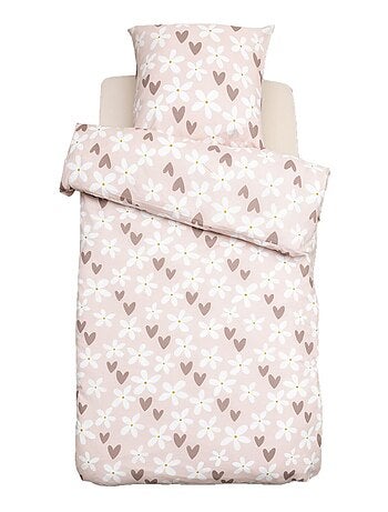 Parure de lit enfant motifs cœurs BILLIE