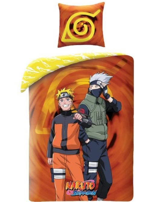 Parure de Lit Enfant Naruto, Microfibre Oeko-Tex, Imprimée Réversible, Lit 1 place, KAKASHI - Kiabi