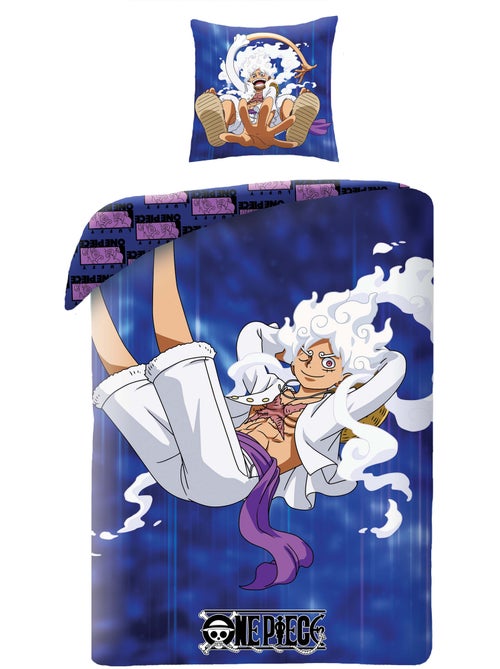 Parure de Lit Enfant One Piece, Microfibre Oeko-Tex, Imprimée Réversible, Lit 1 place, LUFFY GEAR - Kiabi Parure de Lit Enfant One Piece, Microfibre Oeko-Tex, Imprimée Réversible, Lit 1 place, LUFFY GEAR - Kiabi