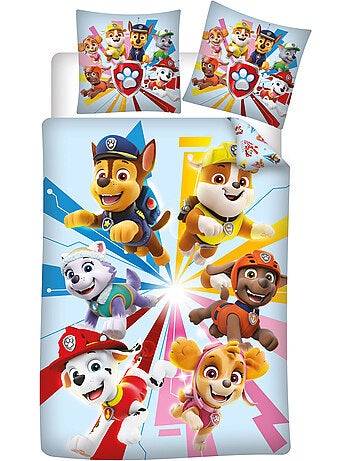 Parure de Lit Enfant Pat' Patrouille 140x200 cm + Taie 63x63 cm 100% Polyester