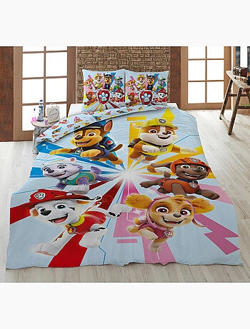 Parure de Lit Enfant Pat' Patrouille 140x200 cm + Taie 63x63 cm 100% Polyester
