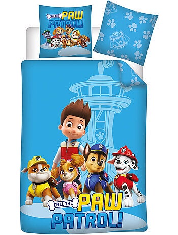 Parure de Lit Enfant Pat' Patrouille 140x200 cm + Taie 63x63 cm 100% Polyester