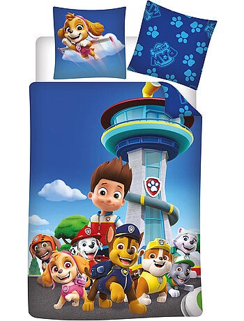 Parure de Lit Enfant Pat' Patrouille 140x200 cm + Taie 63x63 cm 100% Polyester