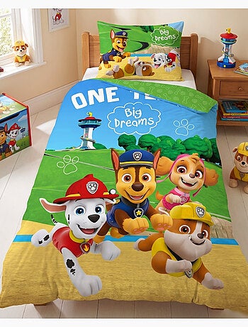 Parure de Lit Enfant Pat Patrouille, Big Dreams, 100% Coton Oeko-Tex, Lit 1 place