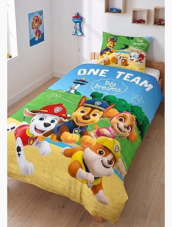 Parure de Lit Enfant Pat Patrouille, Big Dreams, 100% Coton Oeko-Tex, Lit 1 place