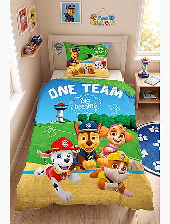 Parure de Lit Enfant Pat Patrouille, Big Dreams, 100% Coton Oeko-Tex, Lit 1 place