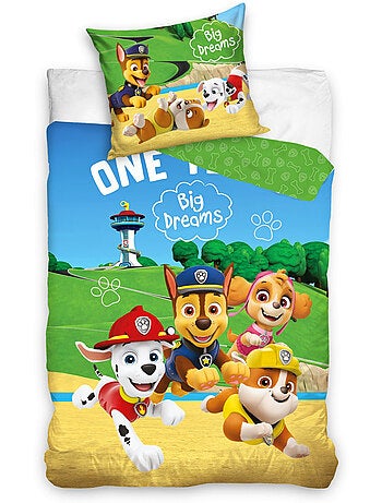 Parure de Lit Enfant Pat Patrouille, Big Dreams, 100% Coton Oeko-Tex, Lit 1 place