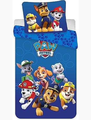 Parure de lit enfant Pat'Patrouille avec Chase, Marcus, Stella et Everest réversible – 100% coton