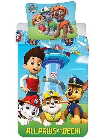 Parure de lit enfant Pat'Patrouille avec Ryder, Chase, Marcus et Ruben – 100% coton