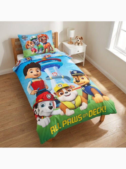 Parure de lit enfant Pat'Patrouille avec Ryder, Chase, Marcus et Ruben – 100% coton - Kiabi