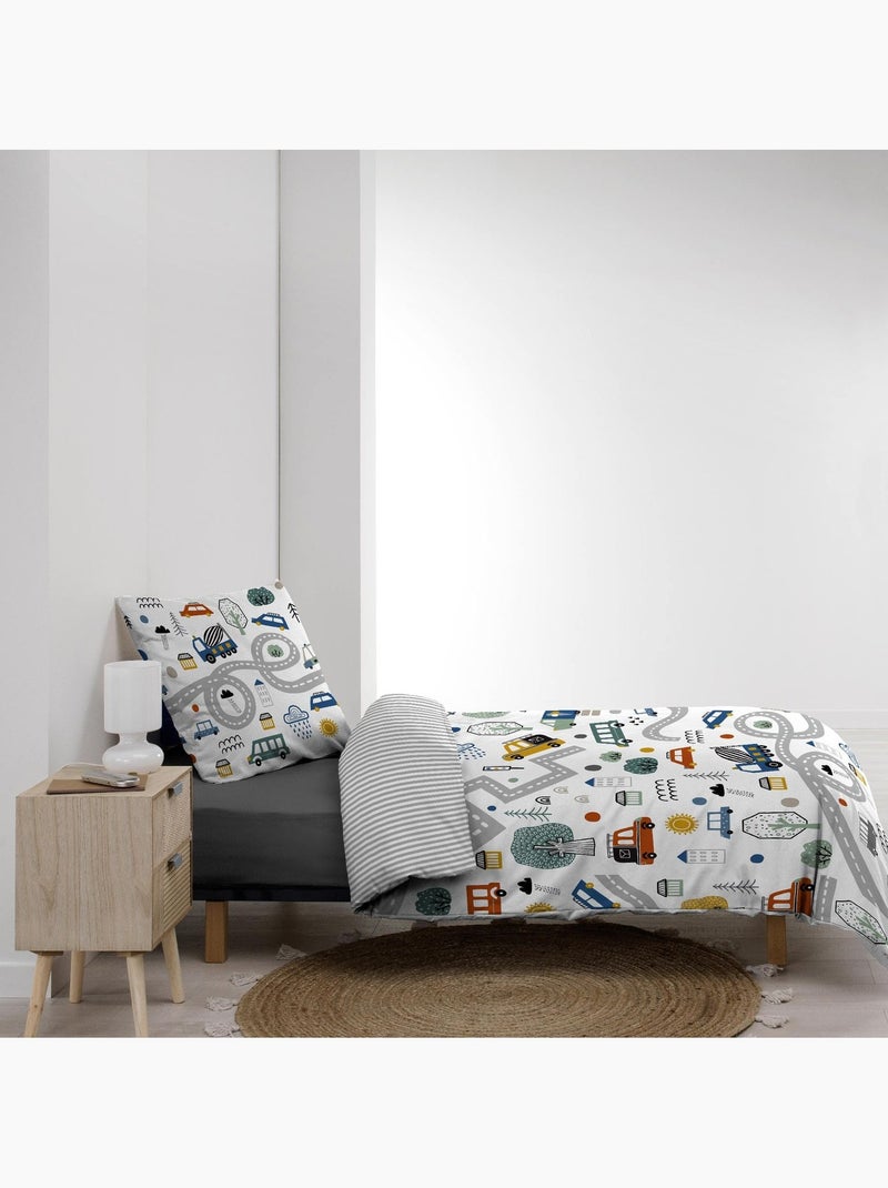 Parure de lit enfant PETIT BOLIDE Bleu - Kiabi
