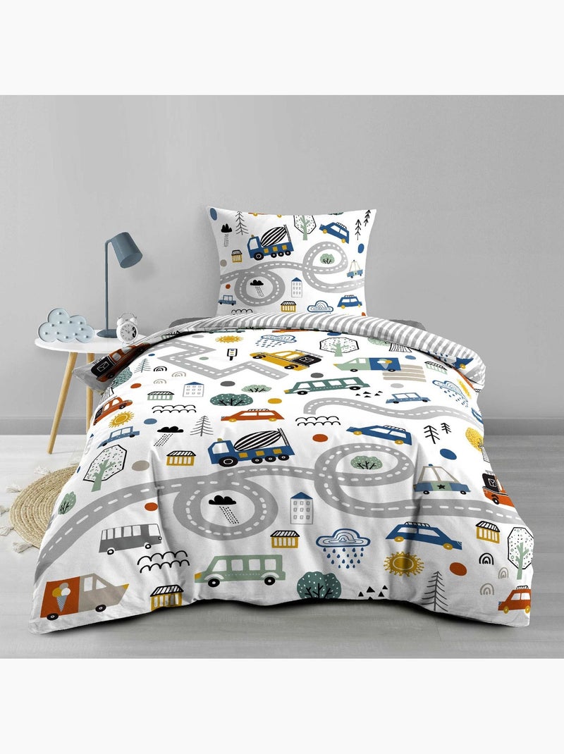 Parure de lit enfant PETIT BOLIDE Bleu - Kiabi