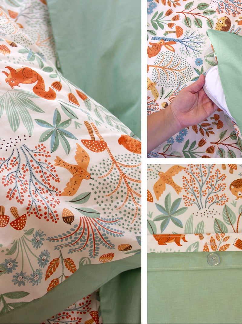 Parure de lit enfant PIERROT pur coton bi-histoire Multicolore - Kiabi