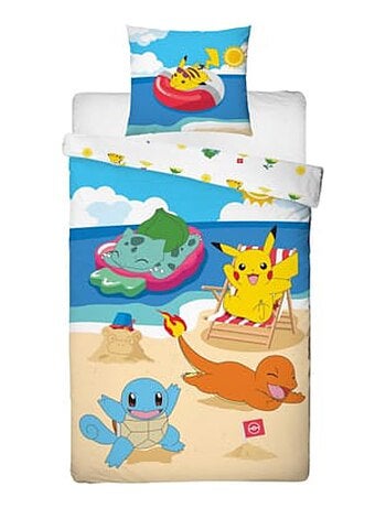 Parure de Lit Enfant Pikachu à la Plage