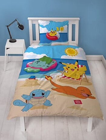 Parure de Lit Enfant Pikachu à la Plage