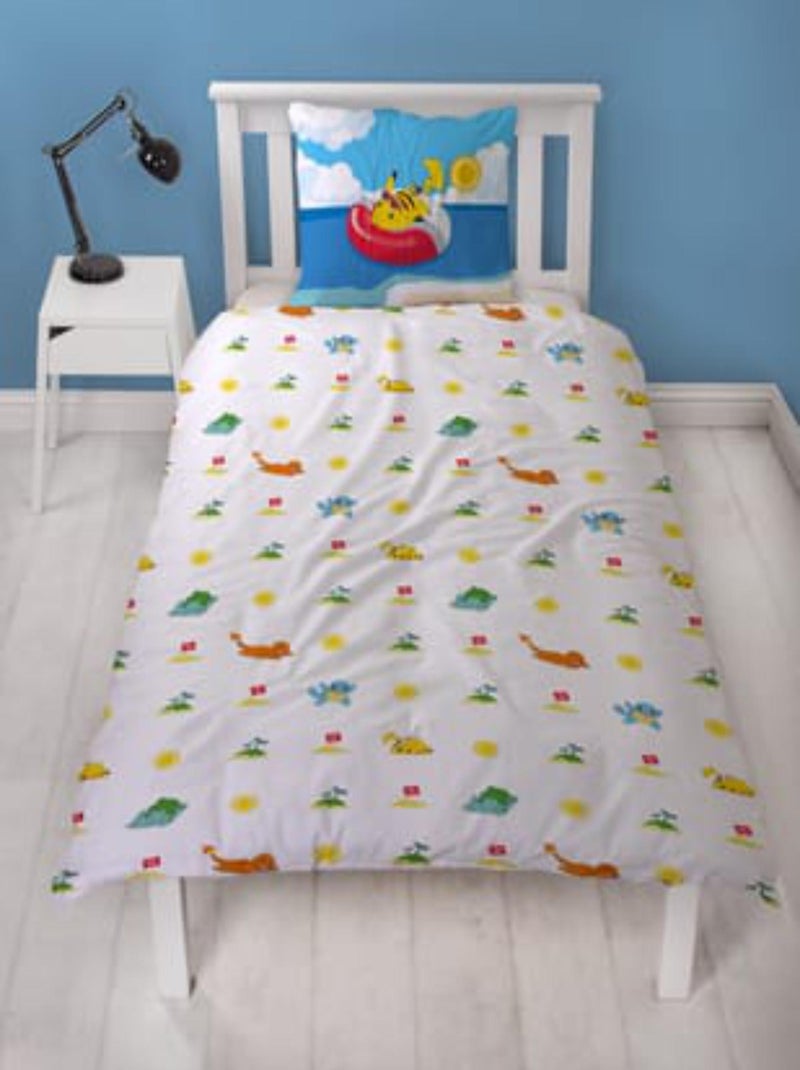 Parure de Lit Enfant Pikachu à la Plage Bleu - Kiabi