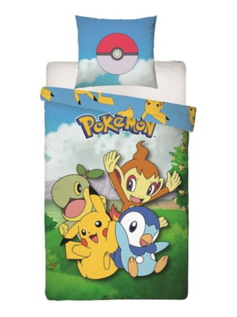 Parure de Lit Enfant Pikachu et Starter Bleu - Kiabi