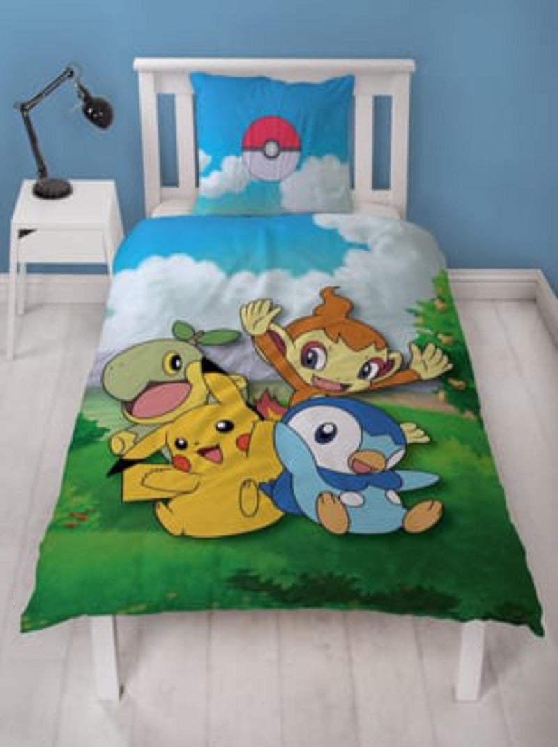 Parure de Lit Enfant Pikachu et Starter Bleu - Kiabi