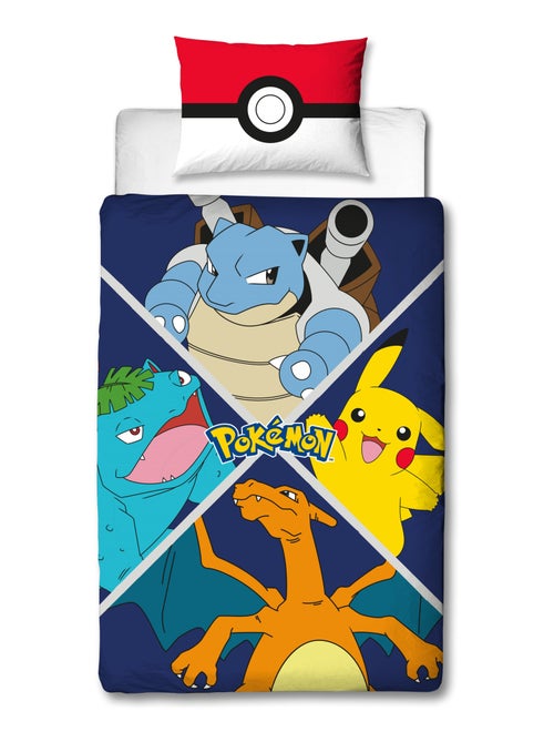 Parure de Lit Enfant Pokémon, Microfibre Oeko-Tex, Imprimée Réversible, Lit 1 place, EVOLUTION - Kiabi