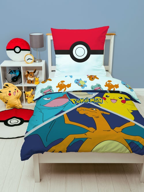 Parure de Lit Enfant Pokémon, Microfibre Oeko-Tex, Imprimée Réversible, Lit 1 place, EVOLUTION - Kiabi