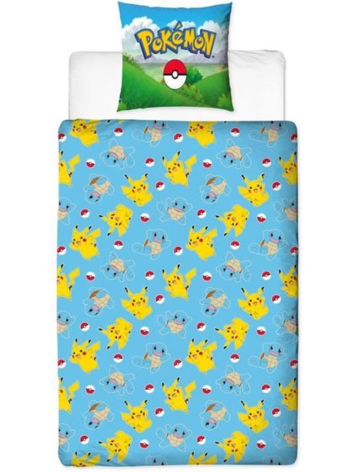 Parure de Lit Enfant Pok?mon, Microfibre Oeko-Tex, Imprim?e R?versible, Lit 1 place, PIKACHU - Kiabi Parure de Lit Enfant Pok?mon, Microfibre Oeko-Tex, Imprim?e R?versible, Lit 1 place, PIKACHU - Kiabi