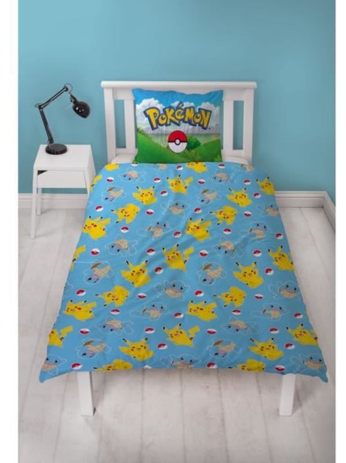 Parure de Lit Enfant Pok?mon, Microfibre Oeko-Tex, Imprim?e R?versible, Lit 1 place, PIKACHU - Kiabi Parure de Lit Enfant Pok?mon, Microfibre Oeko-Tex, Imprim?e R?versible, Lit 1 place, PIKACHU - Kiabi