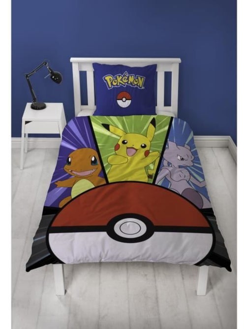 Parure de Lit Enfant Pok?mon, Microfibre Oeko-Tex, Imprim?e R?versible, Lit 1 place, POKE BALL - Kiabi Parure de Lit Enfant Pok?mon, Microfibre Oeko-Tex, Imprim?e R?versible, Lit 1 place, POKE BALL - Kiabi