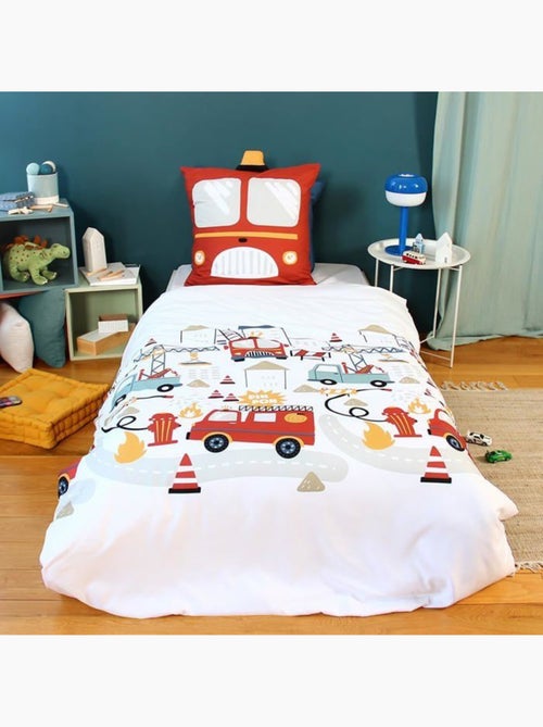 Parure de lit enfant pompier - 2 pièces - Kiabi