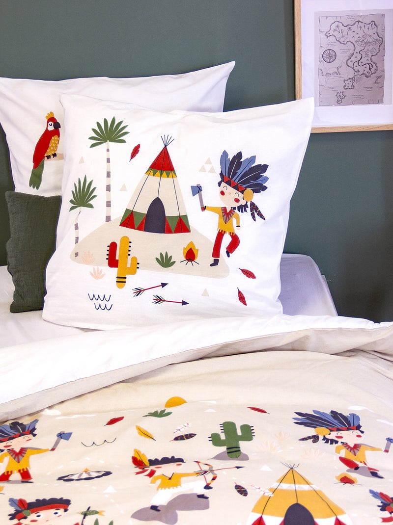 Parure de lit enfant PTIT AIGLE & PTIT PIRATE pur coton bi-histoire Multicolore - Kiabi