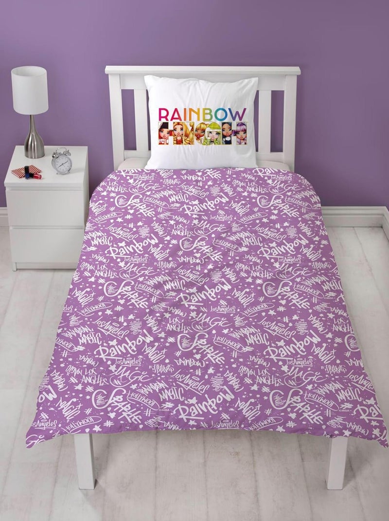 Parure de lit Enfant Rainbow High Jade, Sunny et Skyler Rose - Kiabi