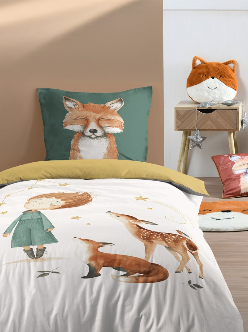 Parure de lit enfant renard Blanc - Kiabi