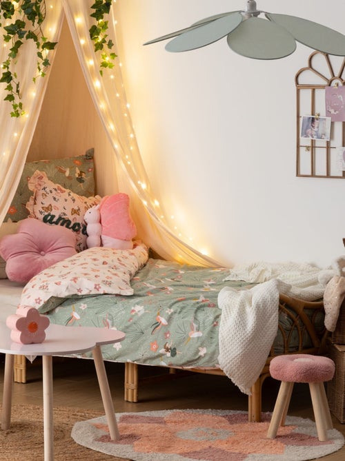 Parure de lit enfant réversible fée - 100% coton 57 fils/cm² - Kiabi