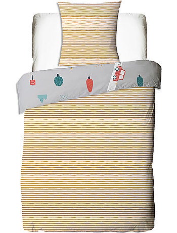 Parure de lit enfant réversible 'Future Home Kids' coton imprimé véhicules