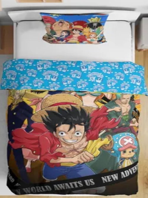 Parure de Lit Enfant Réversible Manga Luffy Aventure - Kiabi