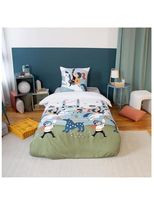 Parure de lit enfant réversible microfibre sport - 2 pièces - Kiabi
