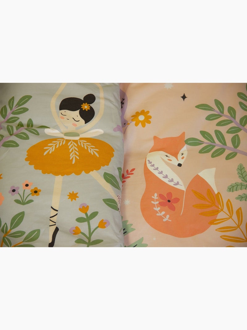 Parure de lit enfant réversible motif licorne 140x200cm - 140x200 / rose Rose - Kiabi