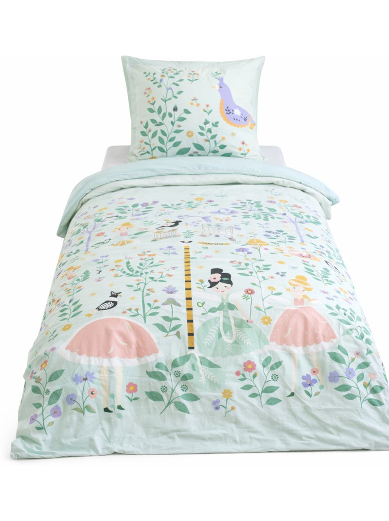 Parure de Lit Enfant Réversible motif Licorne 140x200cm Rose - Kiabi