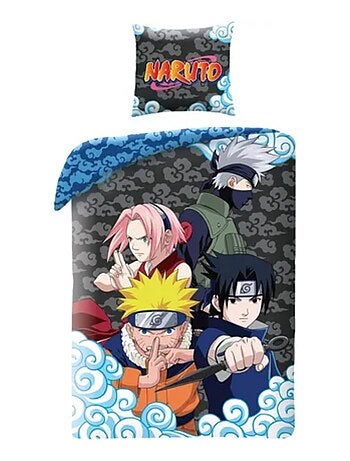 Parure de Lit Enfant Réversible Naruto, Sasuke et Sakura