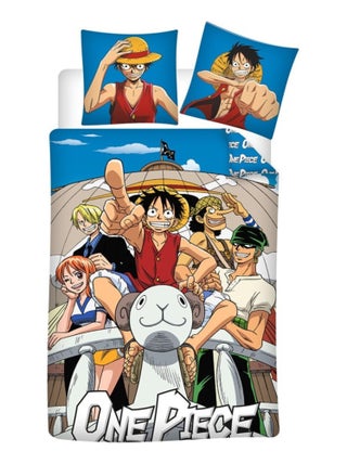 Parure de Lit Enfant Réversible Polycoton Luffy